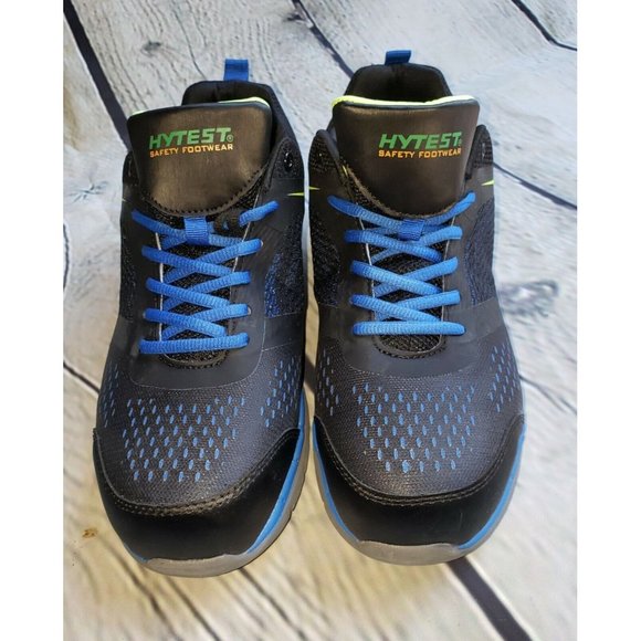 HyTest Steel Toe Safety Cadmium  Athletic 11519 Men\'s Sz10 NIB BlackBlue lace up main image 4